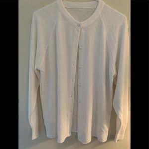 Vintage cream pearl button cardigan